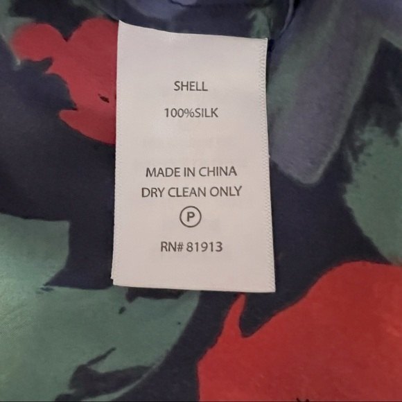 TRACY REESE Silk Floral Long Sleeve Blouse - Picture 6 of 8